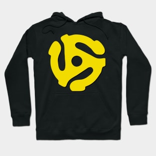 Music Geek yellow 45 rpm record adaptor, music geek stuff Hoodie